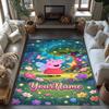 Peppa Pig Customized Name Area Rug Design for Living Rooms Foyer Dormitory Bedrooms Anti-slip Rug Anime Office Decor