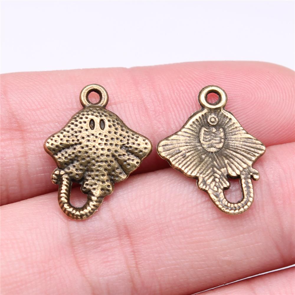 20 Stück Fisch Anhänger Antik Bronze Silber Farbe Anhänger DIY Basteln Herstellung Zubehör Handgefertigt Tibetischer Schmuck Für Schmuckherstellung