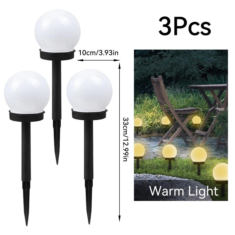 1/3PC Solar Powered LED Bulb Lamp Energy Light Waterproof Outdoor Garden Light Street Solar Panel Ball Lights Lawn Yard Lamp