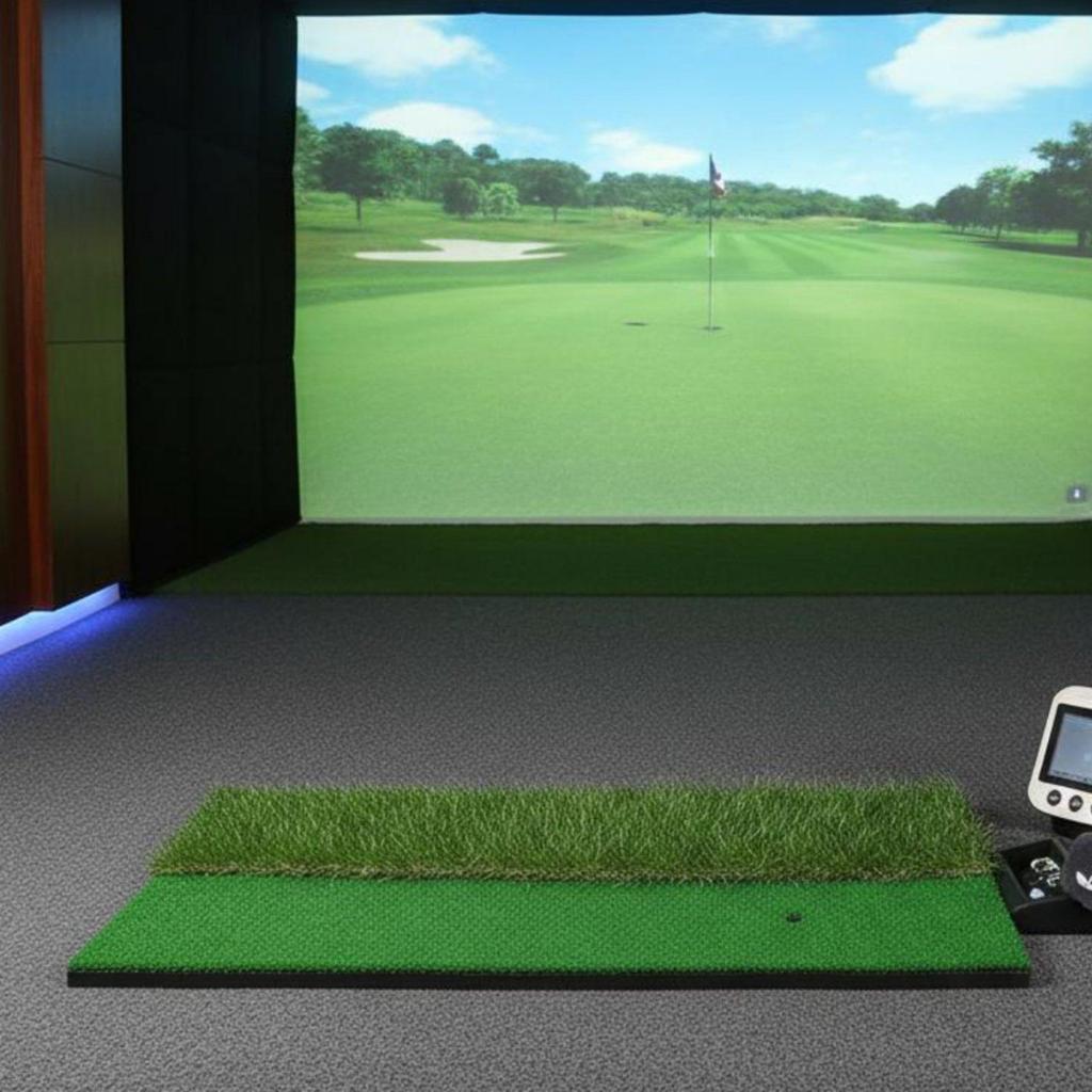 Dual Turf Golf Mat Shock-Absorbing doubleTurf Realistic Feedback