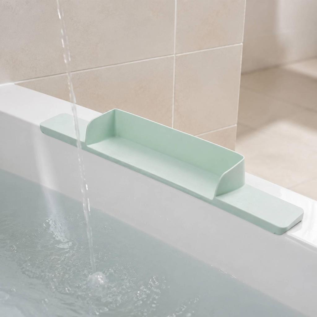 Garde-éclaboussures de baignoire Plateau Facile à Nettoyer Support de jouets de bain Rebord Offert