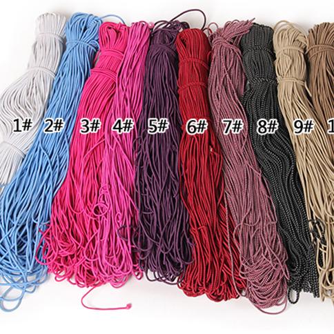 Elastic Band 2.5mm Round Band/elastic Rubber Rope/cord 100y/roll 3 mm белый