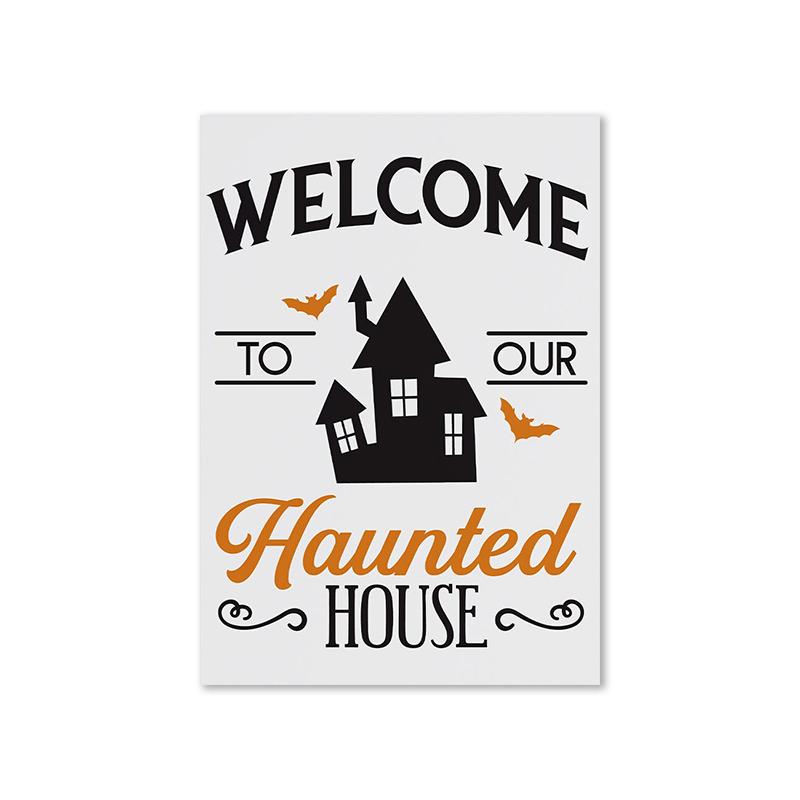 Halloween Gallery Spooky Ghost Poster Drinking Skeleton Art Print Scary Pumpkin Canvas Painting Wall Picture Living Room Decor