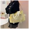 Large Capacity Transparent Itabag Harajuku Lolita Handbag Portable Canvas Tote Bag  Student