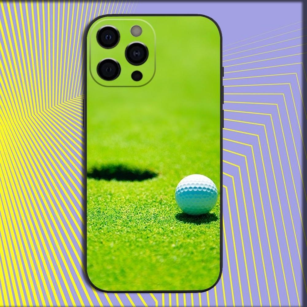 Ball Golf Course Phone Case For iPhone 16,15,14,13,12,11,Pro,X,XS,Max,XR,Plus,Mini Soft Black Cover