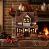 Kürbis Fenster Hütte Dekorative Nachtlampe Herbst Ernte Haus Tischakzent für Schlafzimmer Wohnzimmer Saisonale Heimdekoration