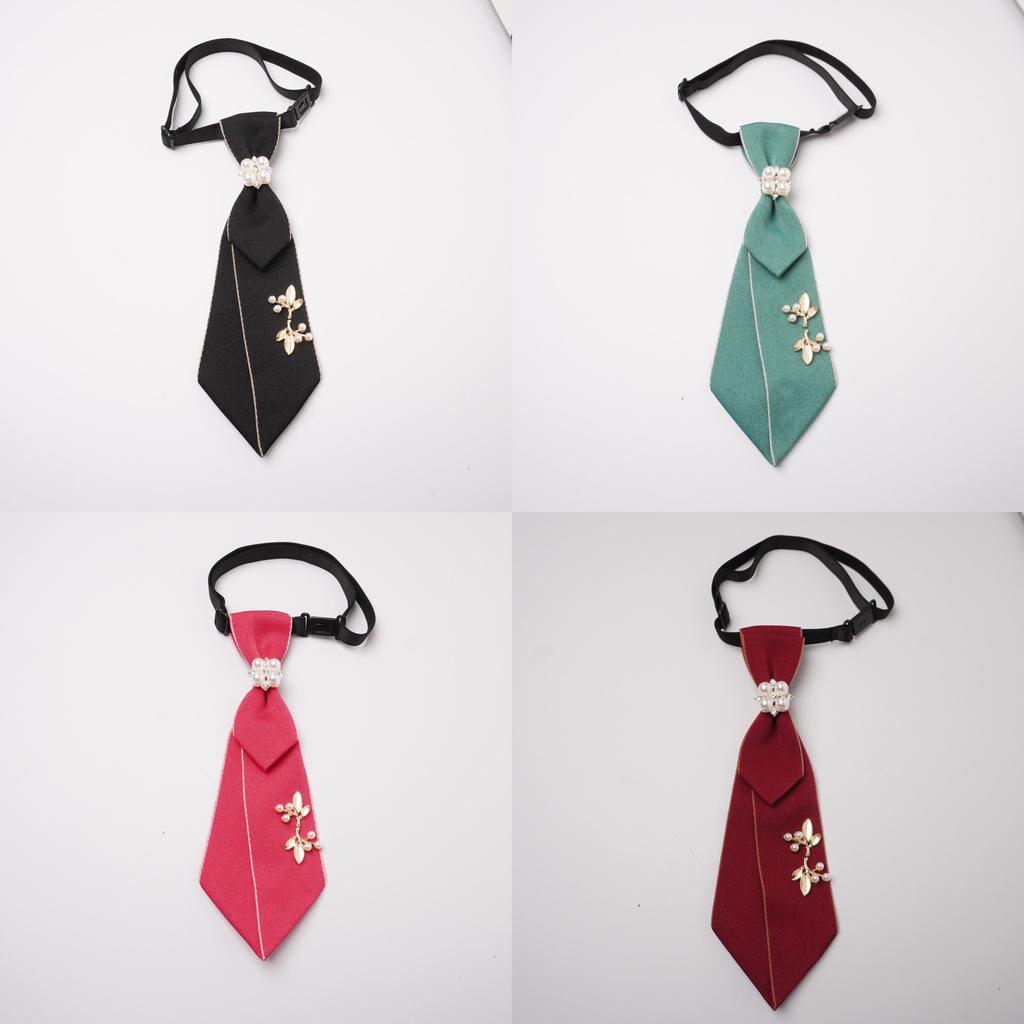 Necktie With Pearl Embellishments For Men And Women Suitable For Office And Formal Wear