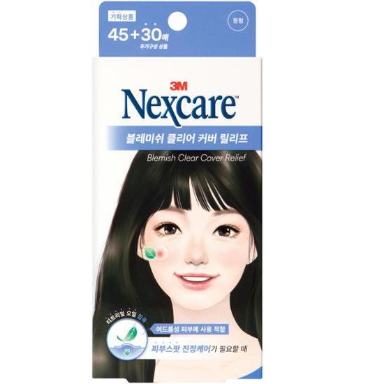 

Nexcare Blemish Clear Cover Relief 45 листов + 30 листов (предварительное сжатие, ежедневное использование)
