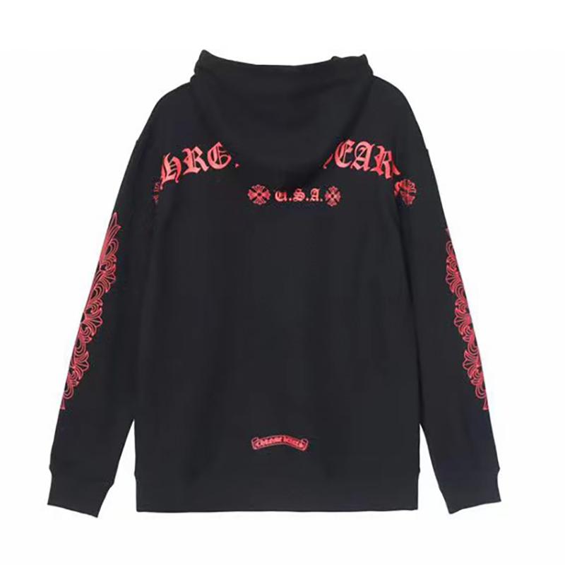807 CHROME HEARTS 2025 Autumn and Winter New Plus Size Classic Style Logo Hooded Sweatshirt, Suitable for Couples to Wear