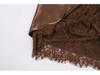 Fei Yuan Women's Satin A-line Drape Skirt, Lace-lined, Solid Color, Early Spring 2026 Fashion Arrival