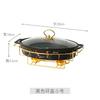 Nordic Style Oval Ceramic Soup Pot Household Hotel Tableware Casserole Holder Candle Heating Fish Plate Binaural Dry Pot