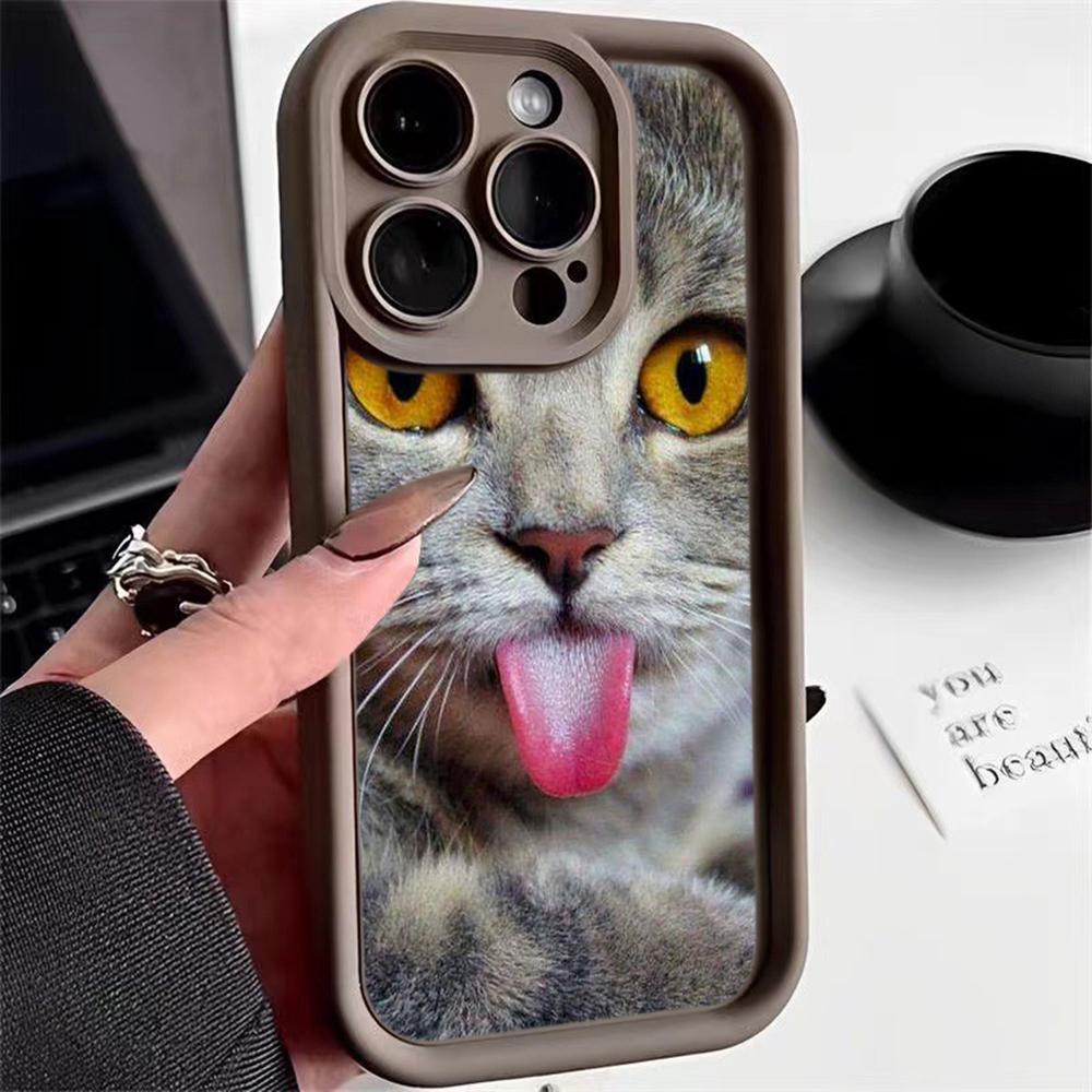 LZ3 Black Cat Green Eyes Silicone Phone Case for iPhone 11 13 14 15 16 Pro Max 7 8 16 Plus 12 mini XS Max XR Shockproof Back Cover