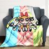 1pc Powerpuff Girls Flannel Throw Blanket Lightweight Soft Warm All Season Blanket for Sofa, Bed, Travel,L1028006