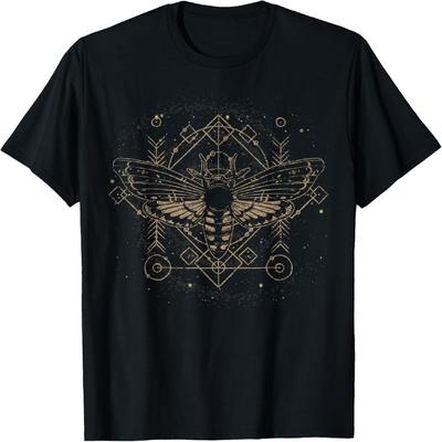 Moth Pagan Sacred Geometry Dark Magic Gothic Occult T-Shirt