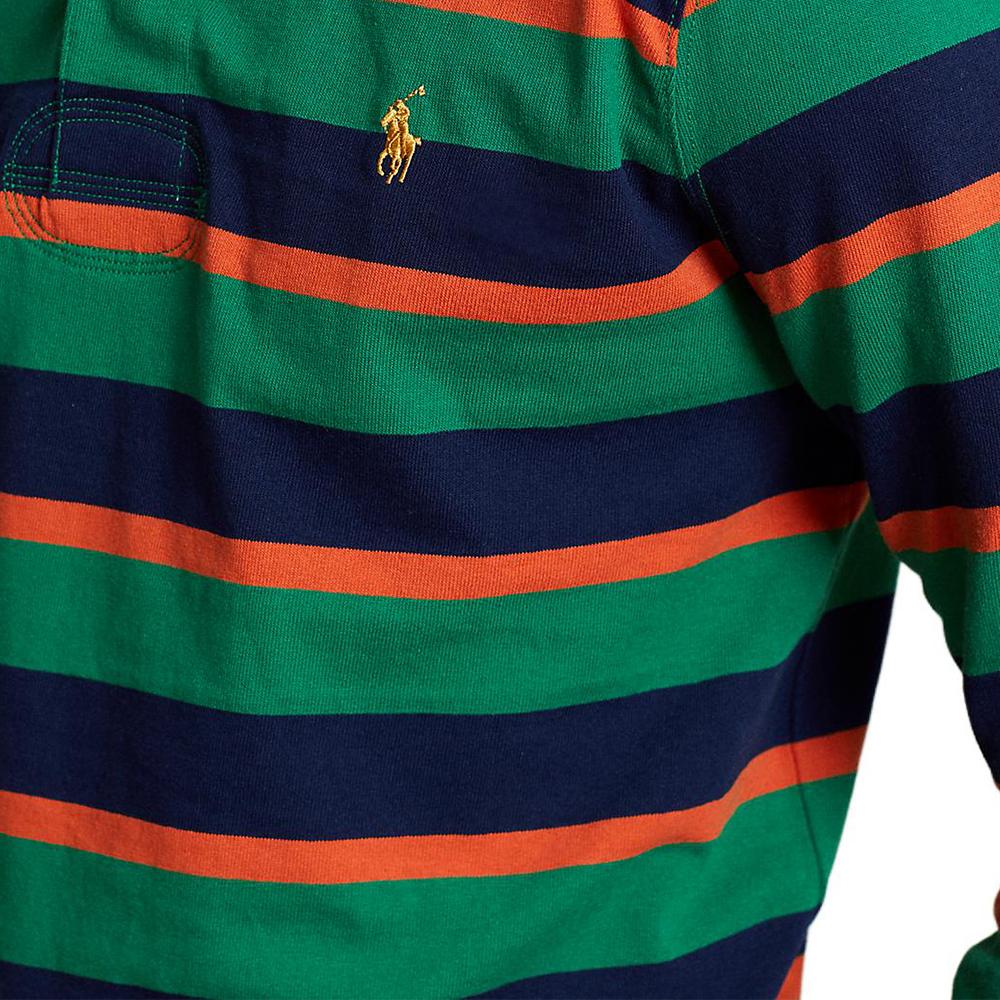 Polo Ralph Lauren Ss23 Color Block Striped Logo Embroidered Polo Shirt Men Shirts Green MNPOKNI16822194-320