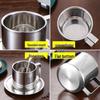 304 Stainless Steel Double-Layer Insulated Coffee Mug Set - European Style, 3-Piece.