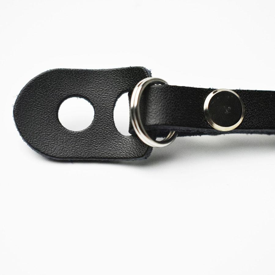 1×Handmade Black Genuine Leather Digital Camera Wristbands Wrist Strap Universal