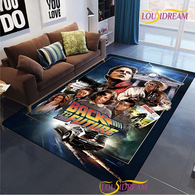 Back To The Future Carpet for Living Room Bedroom Rug Kitchen Kid Unslip Floor Mats Birthday Gift Photography Props Alfombra Rug