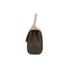 Michael Kors Lita Classic Monogram Vintage Color Block Commuter Logo Chain Canvas Crossbody Bag Women Crossbody Bag Brown Dark-Brown 35H0GXPC1V-BROWN