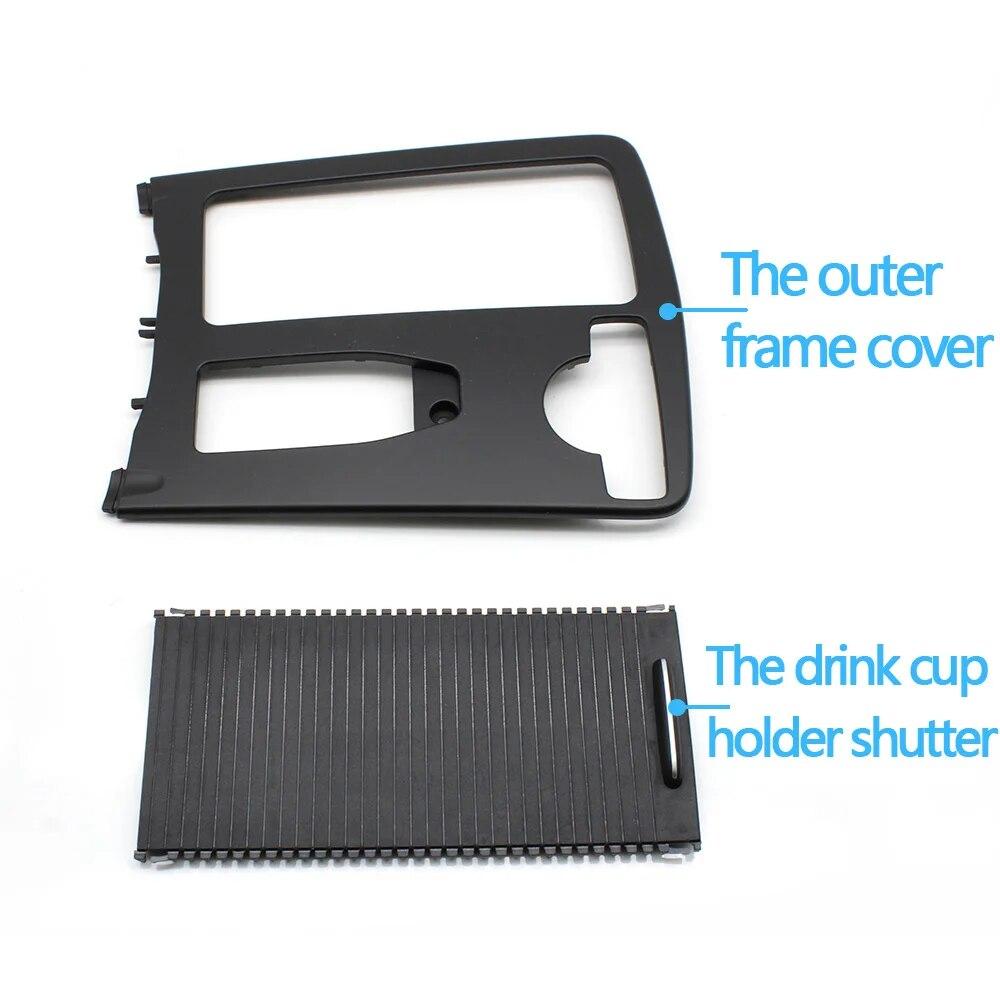 RHD Auto Zentrale Armlehne Trinken Tasse Halter Shutter Äußere Rahmen Abdeckung Für Mercedes Benz W204 C C180 C200 C220 E w207 W212 E260 E300