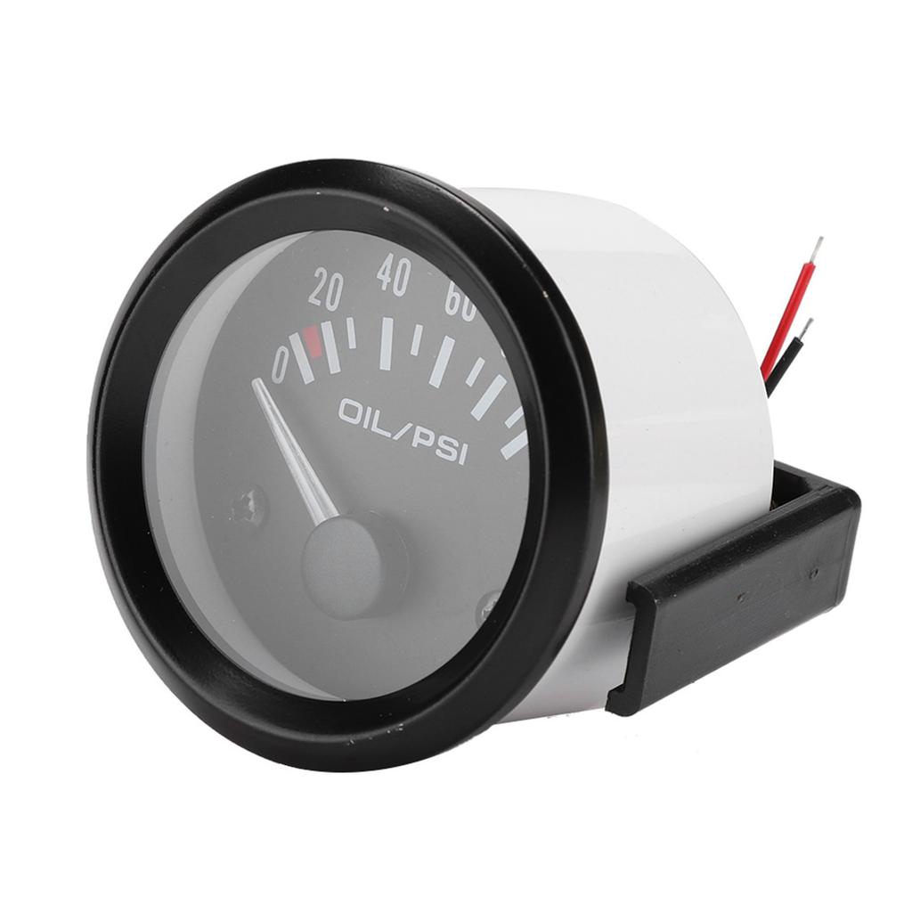 52mm 2in 12V Universal Car Electromagnetic Oil Pressure Gauge Indicator Auto Modified Meter