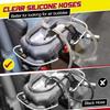 Enhon Master Cylinder Bleeder Kit Complete Brake Bleeder Kit With 22 In Clear Hose, Clip, PTFE Tape, SAE And Metric Fittings Universal Fit(29 Pcs)