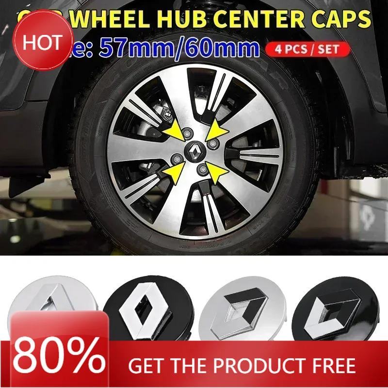 Naafdopjes 4 STUKS 57mm 60mm Auto Naafdopjes Wielnaafkap Naafdopjes Decoratie Voor Renault Koleos Captur Kadjar Megane Clio Twingo S