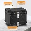 Motorcycle Tail Box, 65L Aluminum Alloy Motorcycle Luggage Trunk, Large Rear Storage Cargo Case for Touring and