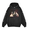 Men's Korean Style Washed Brushed Casual Street Hoodie, Spring/Autumn Plus Size Loose Workwear Jacket