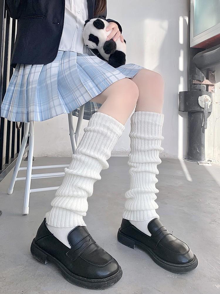 Japanese Lolita Sweet Soft Sister Hairball Piled Socks Lolita Knee Socks Jk Calf Socks Mid Tube Autumn And Winter