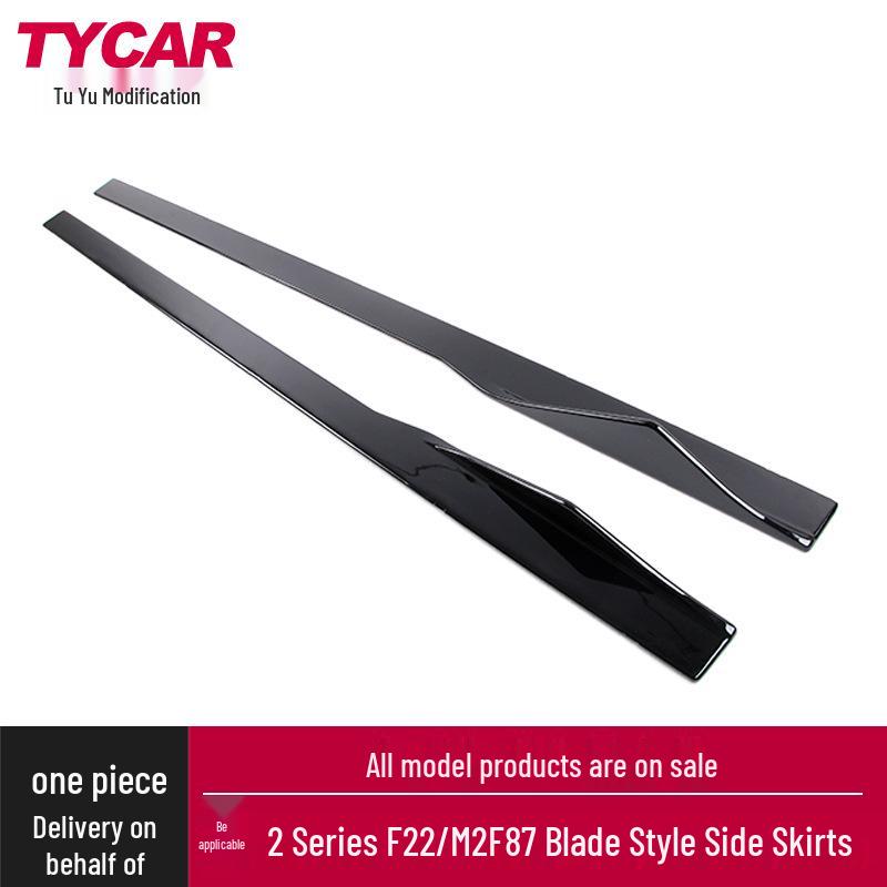 

BMW 2 Series F22 F87 Gloss Black Carbon Fiber Blade Side Skirts & Spoilers Blade Side Skirts (Gloss Black) 2 Series F22