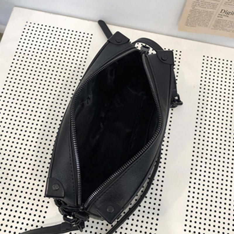 Crossbody-Tasche Unisex Mode Kleine Quadratische Umhängetasche Handtasche für Damen und Herren PU-Leder Messenger-Handtaschen mit Verstellbarem Riemen