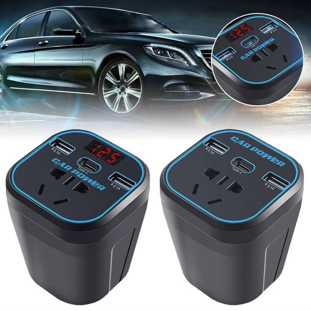 Universal Power Adapter 12V/24V To 220V Car Converter Socket Portable Car Inverter For Cars/trucks