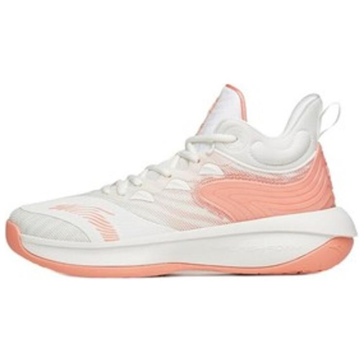 

Новые кроссовки Anta Tiger Roar с амортизацией, противоскользящей и износостойкой подошвой, с высоким верхом для высоких результатов в баскетболе, мужские, бело-розовые, 112211601Q-5 45