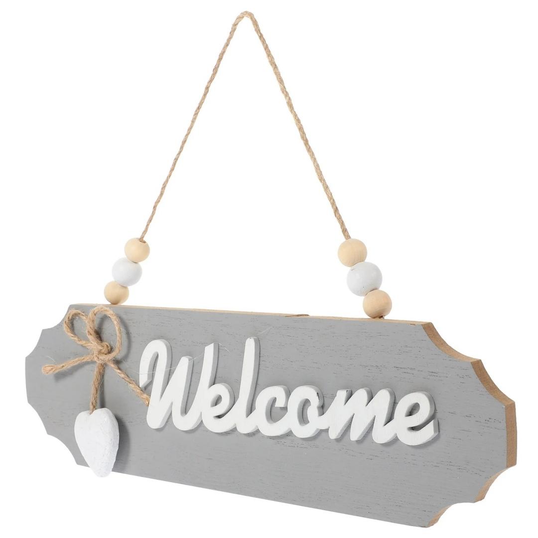 

1pc Welcome Sign For Wall Wood Welcome Sign Home Decor English Letter Design Wall Sign Decor Holiday Hotels Ornament All Season