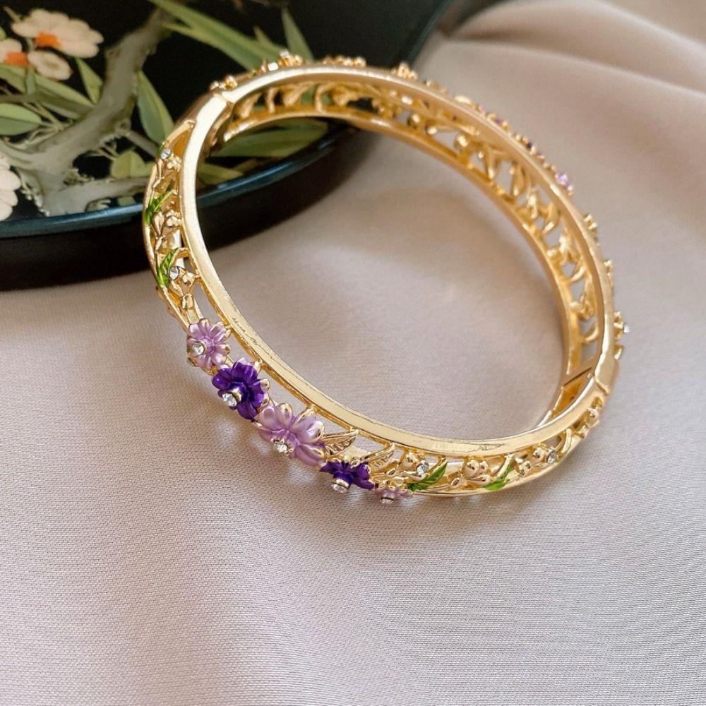 Double Bangle Vintage Cloisonne Bangle Chinese Women's Hand Bracelet  Jewelry Gifts