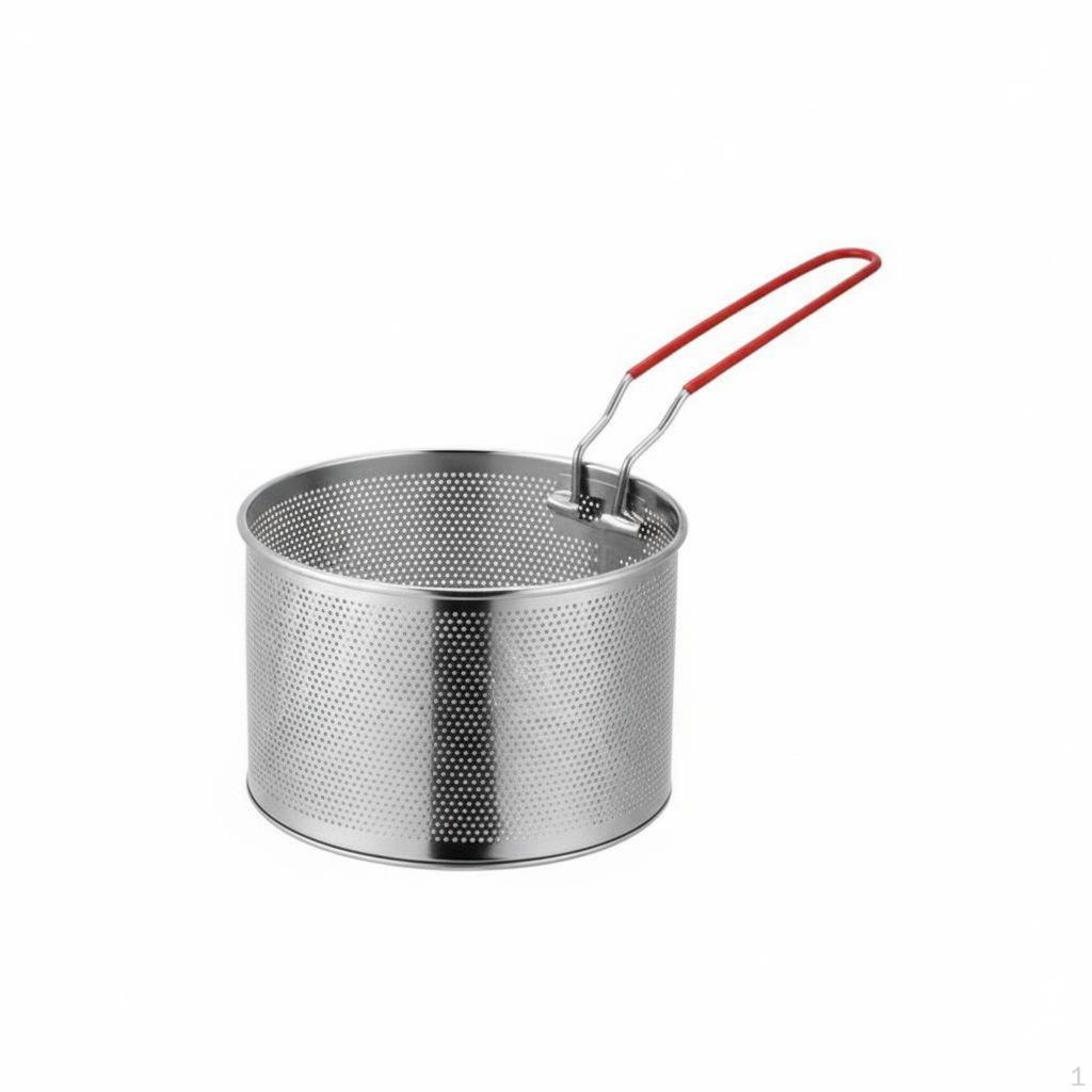 Cestello per Frittura Profonda Design Perforato Versatile Francese Colapasta per Cuochi Casalinghi, Chef,