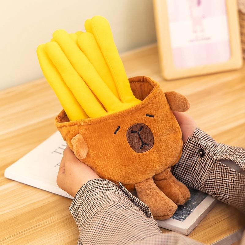 Cartoon Cute Capybara Fries Bag Funny Expression Plush Toy Doll Grab Machine Doll