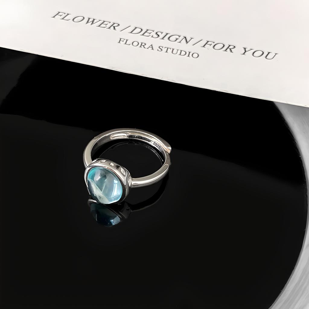PANJBJ 925 Sterling Silver Multicolour Zircon Ring for Women Girl Fashion Sweet Versatile Jewelry Birthday Gift Dropshipping