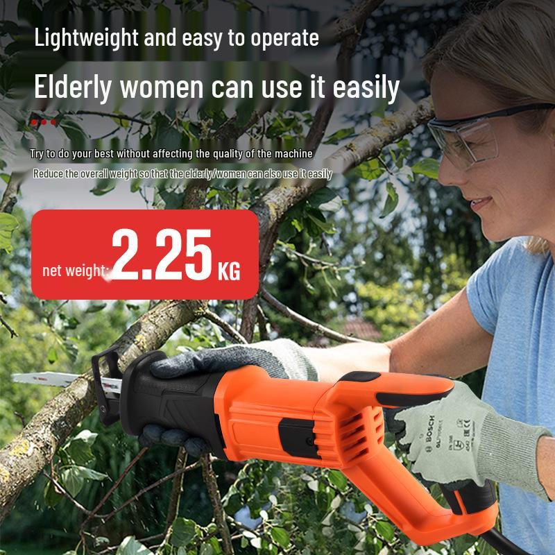 Versatile Handheld Reciprocating Saw for Woodworking, Frozen Meat, and Bone Cutting