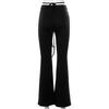V Shape Waist Flared Pants Fabulous All Match Skin-friendly Lace Up Flared Trousers
