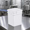 Square Bucket with Swing Handle Thickened Lid Polypropylene Storage Pail for