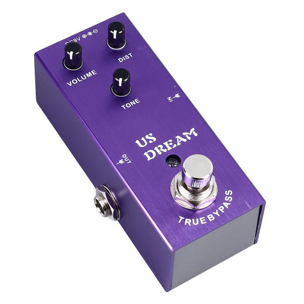 Guitar Distortion Effector Metal Shell Multiple Tones Electric Guitar Effect Pedal Knob Adjustment AN‑03 Purple