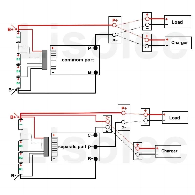 Li-Ionen 8S 29,6V 33,6V BMS Schutzplatine 30A Ladeentladung mit Balance Temperaturregelung für 18650 21700 Lithium-Batterie