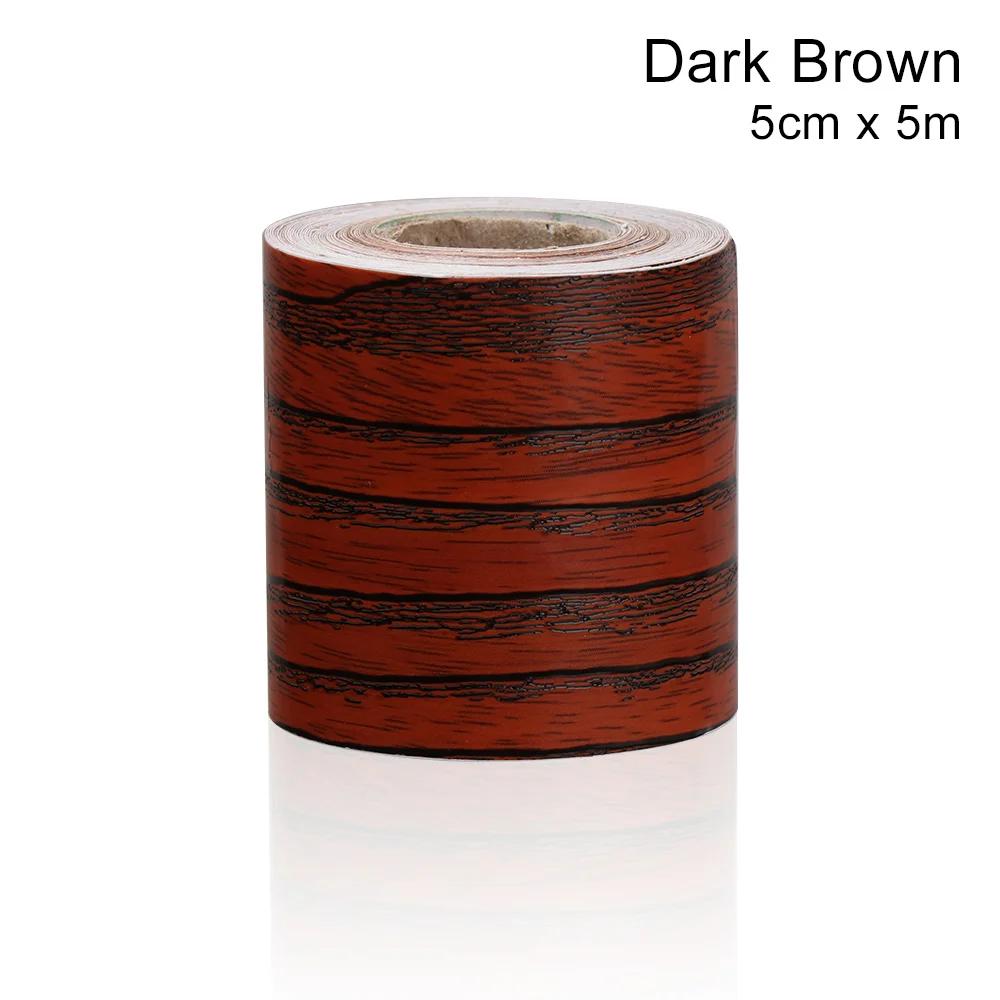 Self-adhesive PVC Waterproof Wood Waist Wallpaper Living Room Skirting Line Vinyl Decals Baseboard Wall Border Corner Stickers