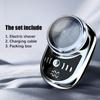 Mini Electric Shaver For Men Vehicle Mounted Shaver With Digital Display Washable Cordless Travel Pocket Face Beard Trimmer