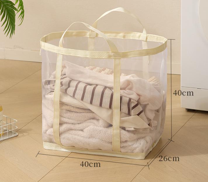 Laundry Hamper for Dorms & Homes Foldable Large-Capacity Mesh Laundry Basket For Dirty Clothes, Socks, and Underwear Storage
