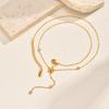 Accessories Stainless Steel Flower Y-Shaped Necklace, Exquisite Versatile Women'S Daily Versatile Accessories 2504