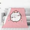 Chiikawa Flannel Soft and Single Dust Mite Odor and Comfortable for All 125cm Long X 100cm Wide Blanket, Fluffy, Size, Resistant, Antibacterial,