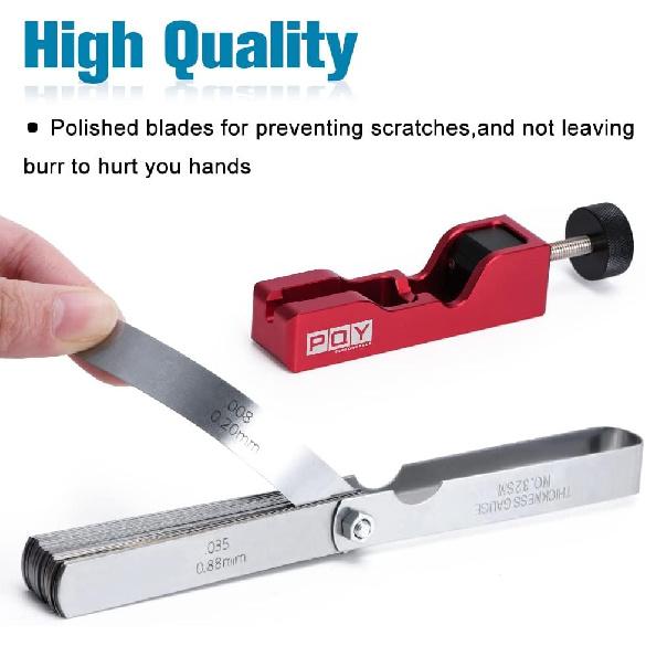 Universal Spark Plug Gap Tool With 32 Blades Steel Feeler Gauge For Most 10Mm 12Mm 14Mm 16Mm Spark Plugs Red